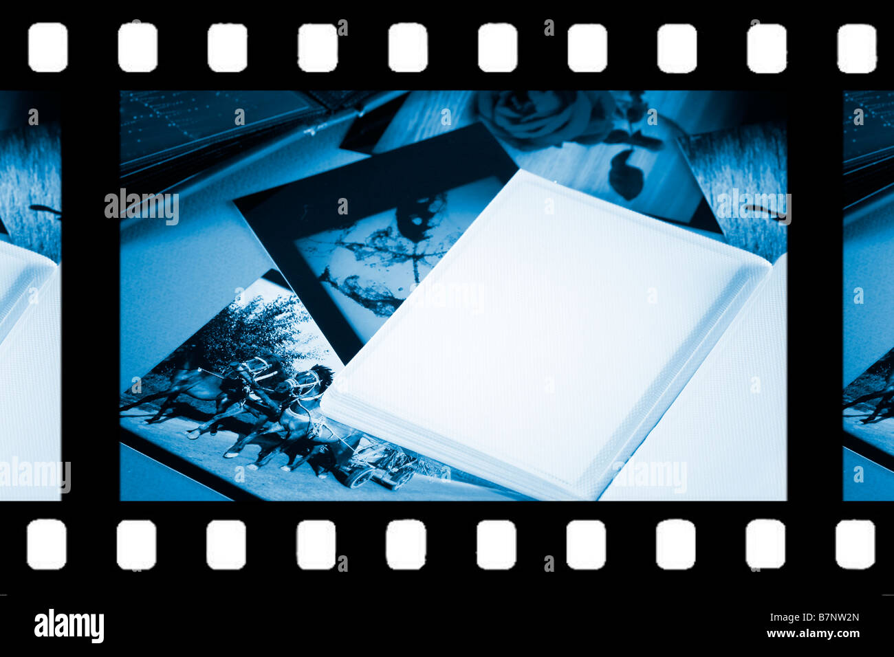 Album fotografico con spazio di copia Foto Stock