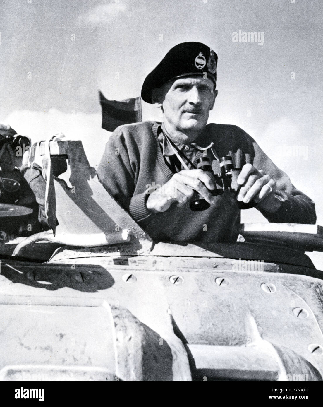 BERNARD MONTGOMERY di Alamein armata inglese comandante in Nord Africa nel 1942 Foto Stock