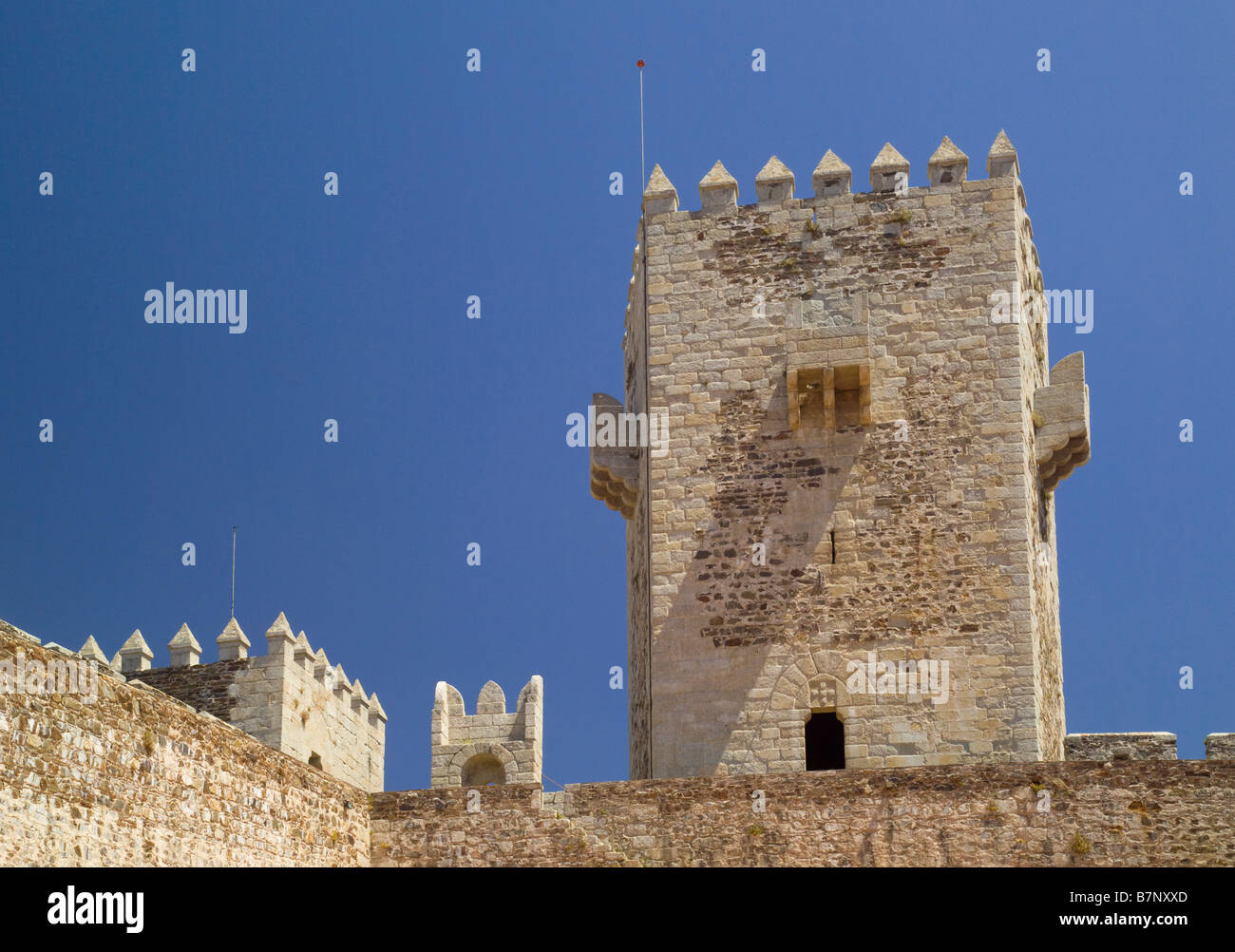 Beira Baixa quartiere vicino Covilhã, Sabugal uno dei Cavalieri Templari dei castelli medievali Foto Stock