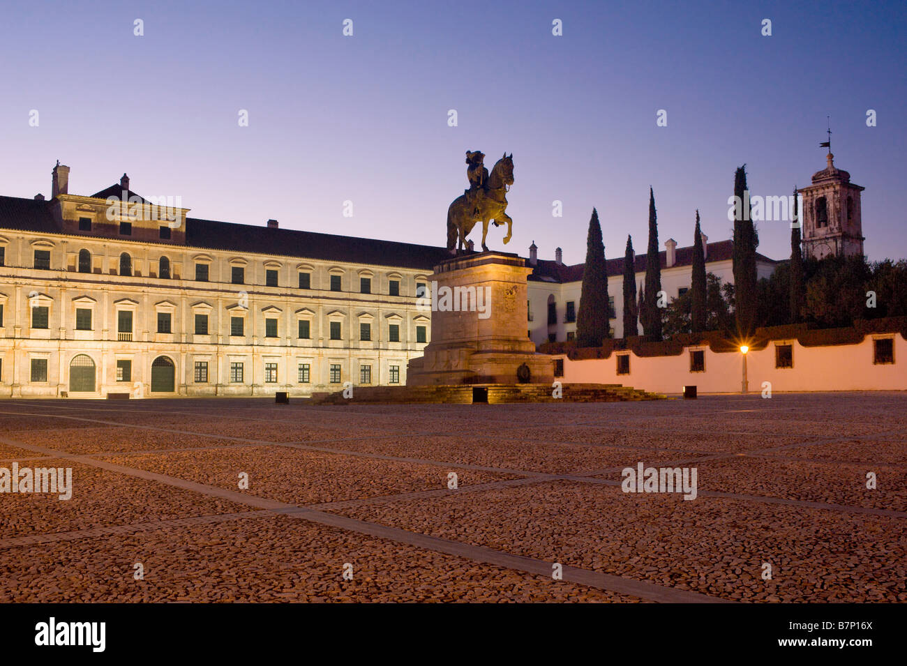 Alentejo distretto, Terreiro do Paço Square in Vila Viçosa, il Palazzo Ducale Foto Stock
