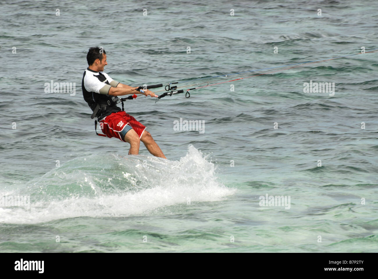 Wind surfer sull'Isola di Mauritius Foto Stock