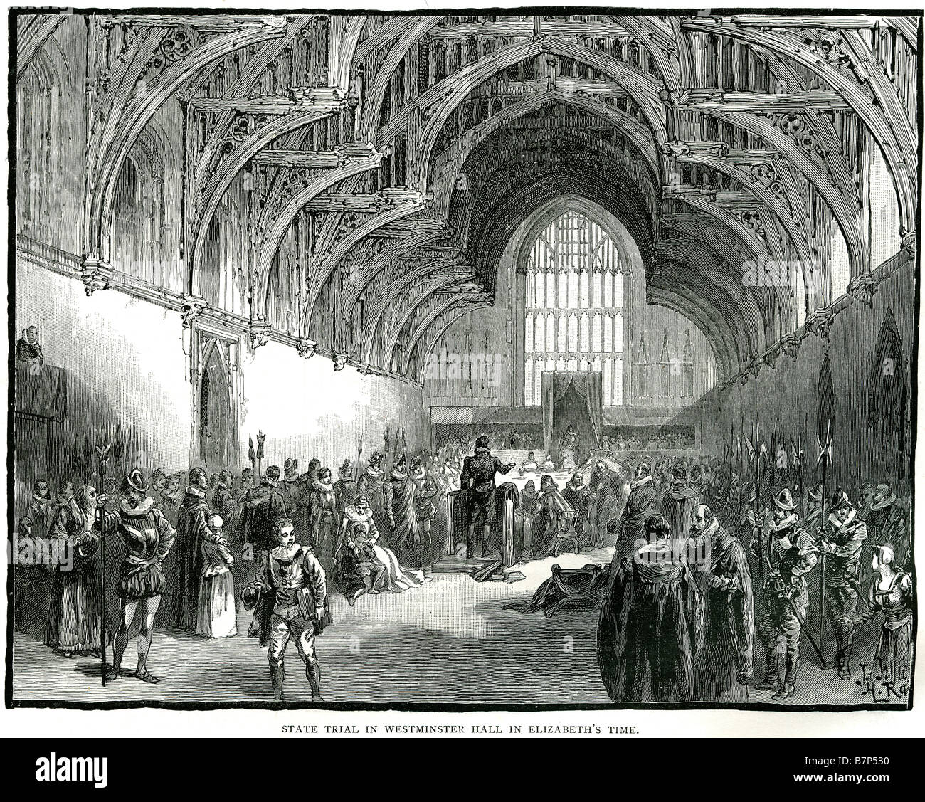 Sentiero di stato westminster hall elizabeths tempo di guardia polotics interno Londra Inghilterra REGNO UNITO GB Gran Bretagna British Regno Unito Foto Stock
