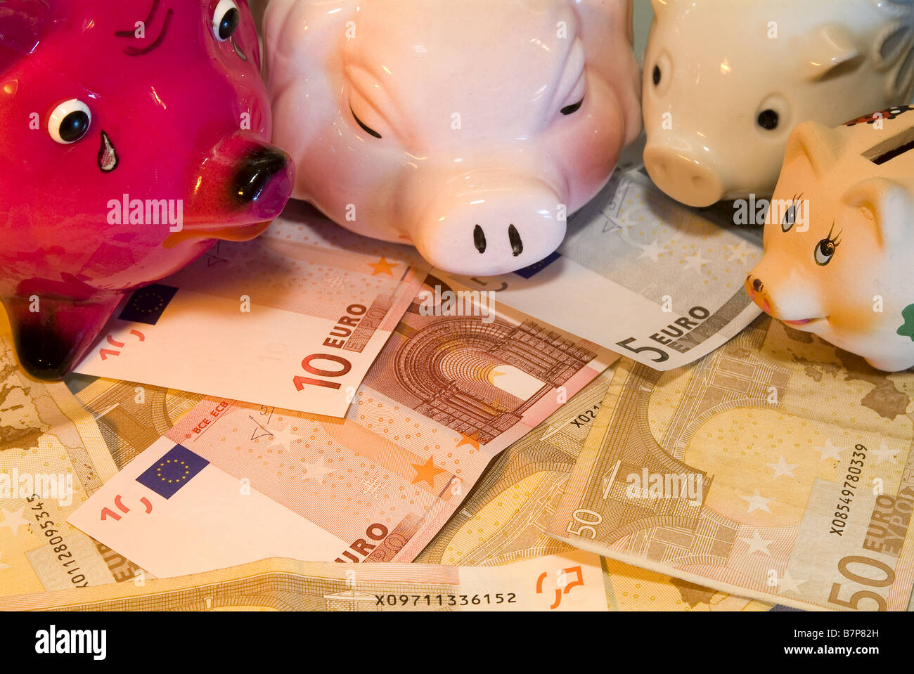 Banche Piggy e Foto Stock