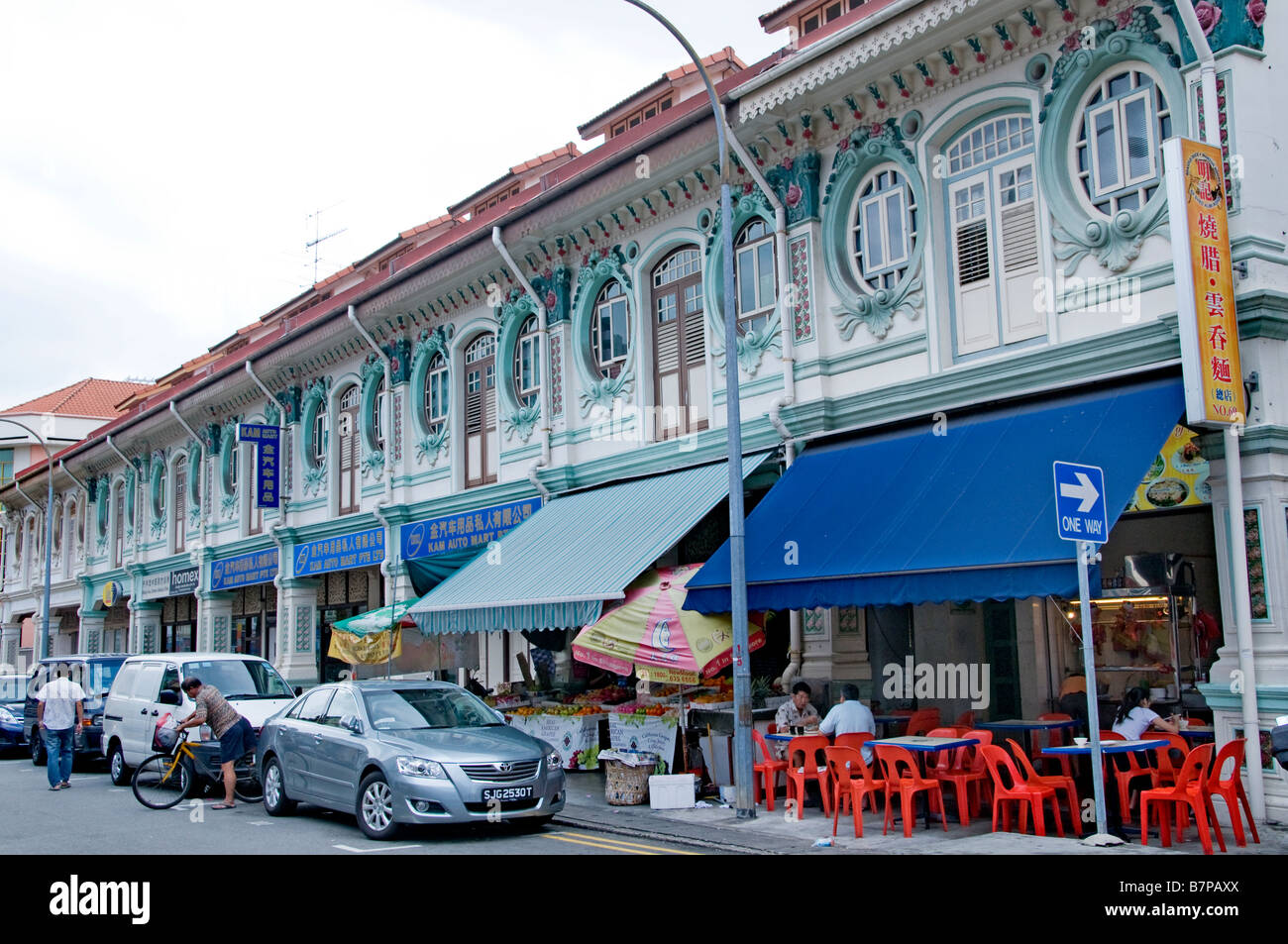 Cina strade cinesi in Little India di Singapore Foto Stock