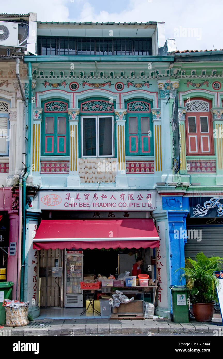 Cina strade cinesi in Little India di Singapore Foto Stock