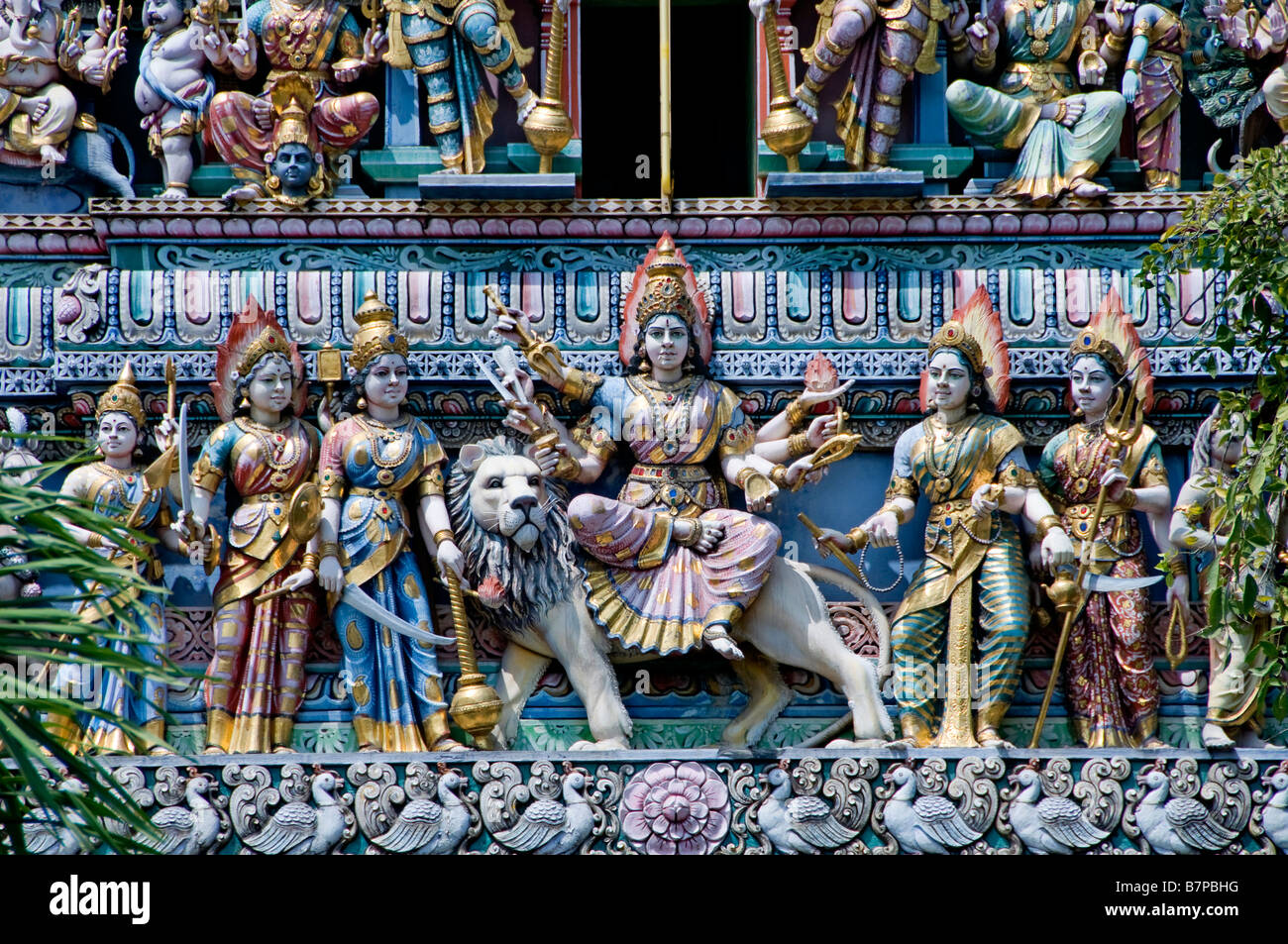 Sri Veeramakaliamman Tempio Little India di Singapore Foto Stock