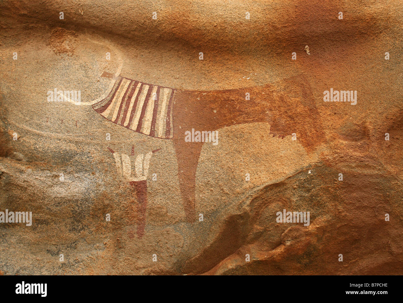 Grotta neolitica dipinti Lasa Geel Naasa Hablood colline Somaliland Somalia Foto Stock