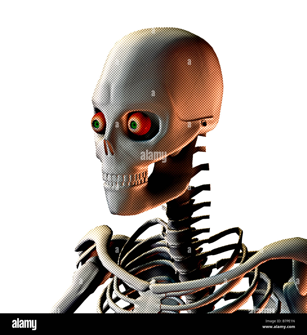 Illustrazione vettoriale di scheletro umano Foto Stock