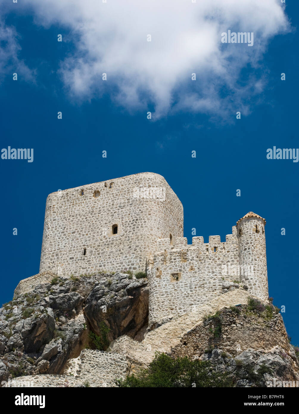 Dodicesimo secolo castello moresco Olvera Andalusia Spagna Foto Stock