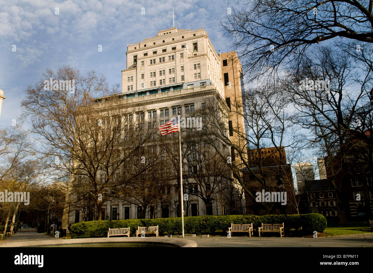 Vista da Washington sq. park di Philadelphia. Foto Stock