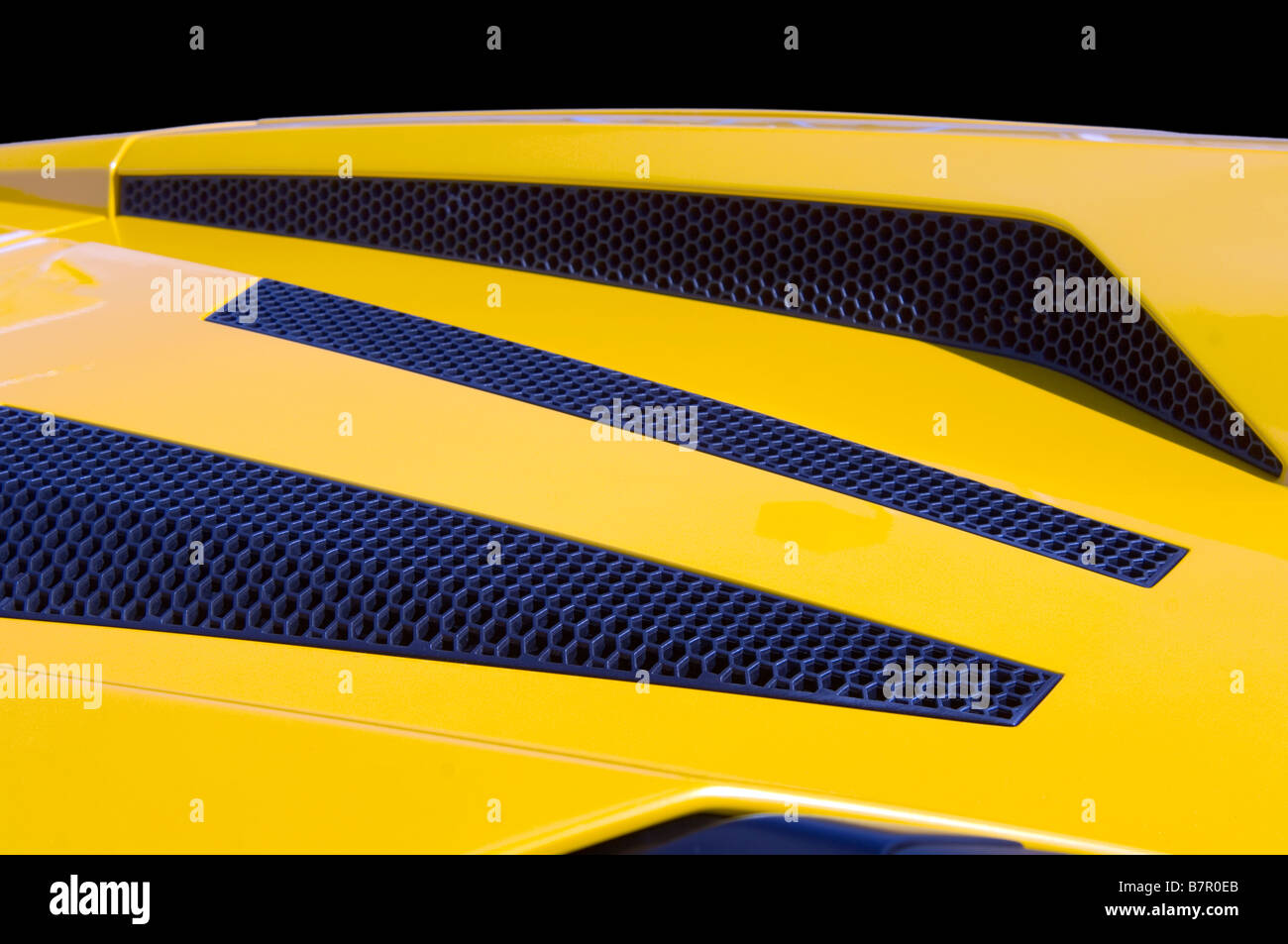 Coperchio posteriore del motore della Lamborghini Murcielago Foto Stock