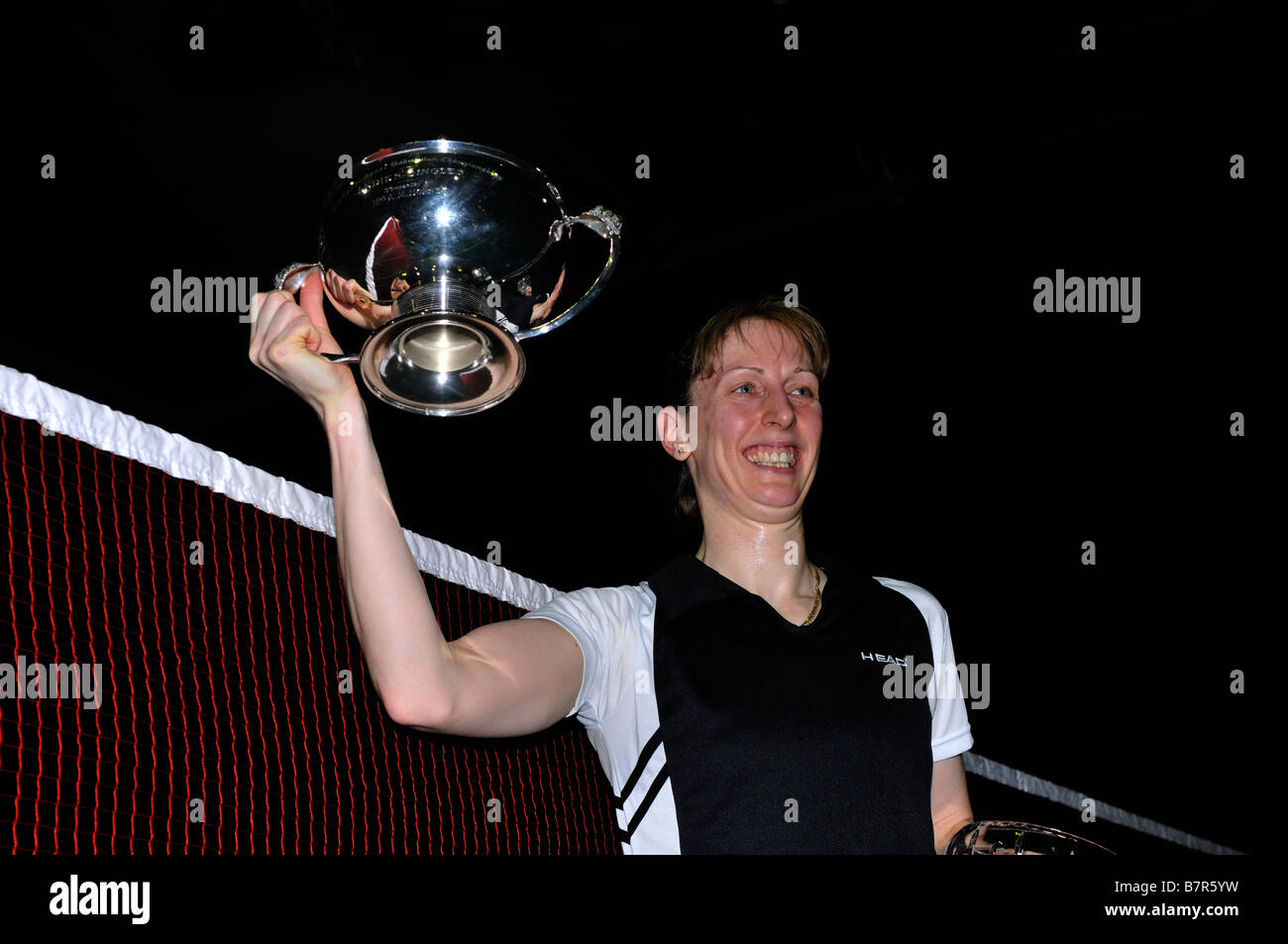 Jill Pittard vince 2009 english Campionato di badminton in Manchester Foto Stock