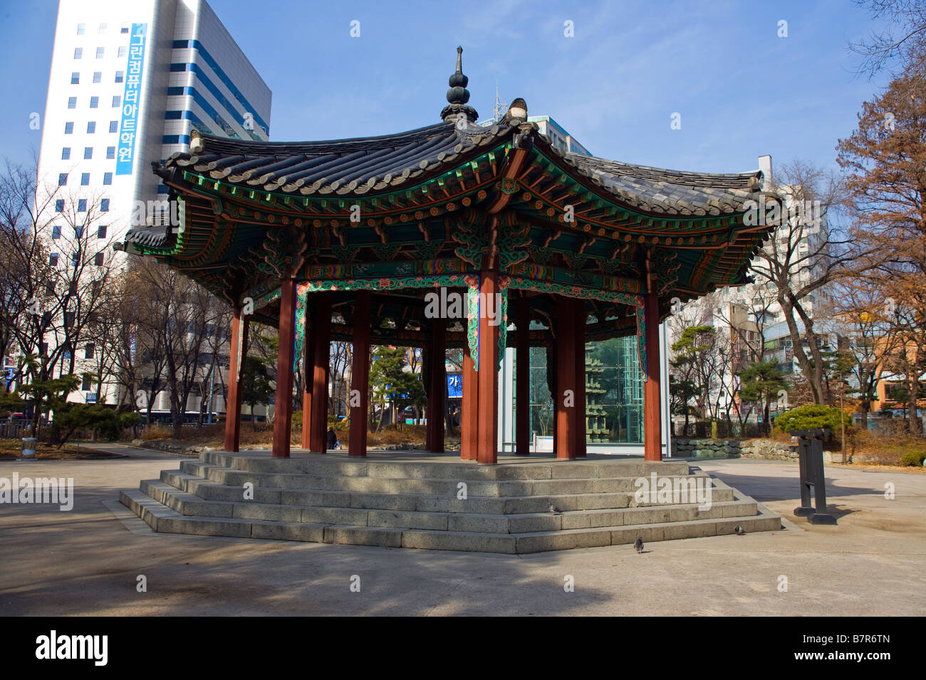 O Tapgol Park Pagoda, Seoul, Corea del Sud Foto Stock