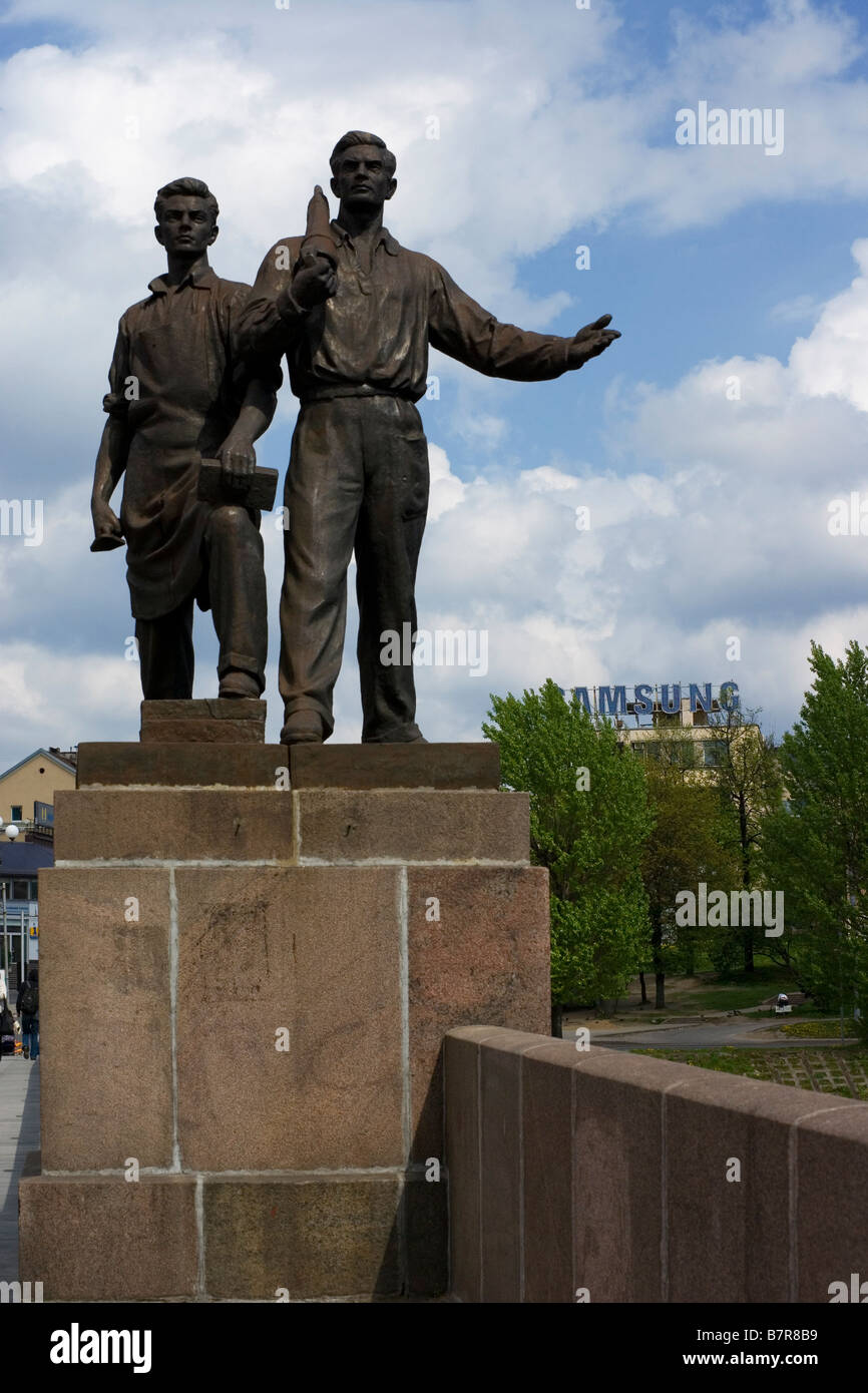 Eredità sovietica in Vilnius Foto Stock