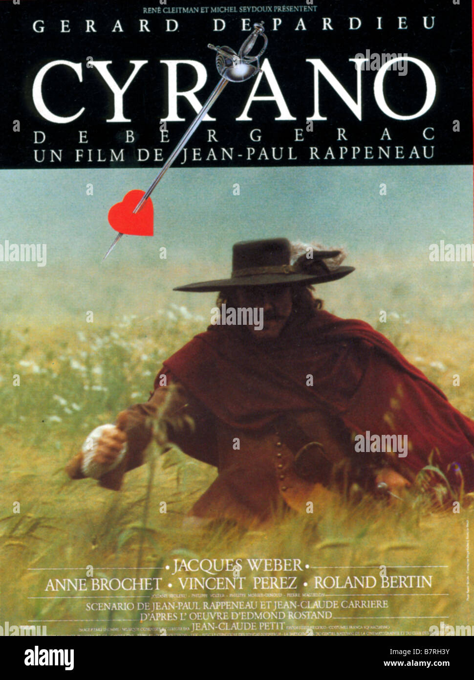 Cyrano de Bergerac Anno: 1990 Regia: Jean-Paul Rappeneau Gérard Depardieu  poster del filmato Foto stock - Alamy
