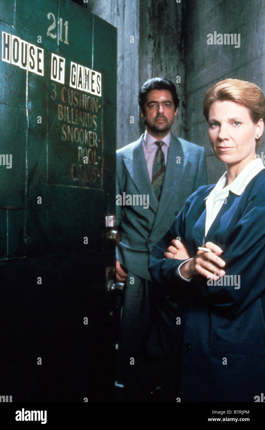 Engrenages Casa di giochi Anno: 1987 USA Lindsay Crouse e Joe Mantegna Direttore: David Mamet Foto Stock