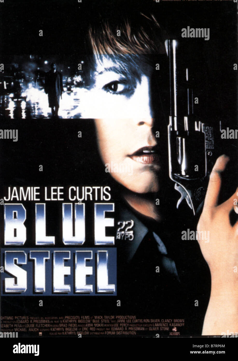 Blu acciaio acciaio blu Anno: 1990 USA Jamie Lee Curtis affiche, poster Direttore: Kathryn Bigelow Foto Stock