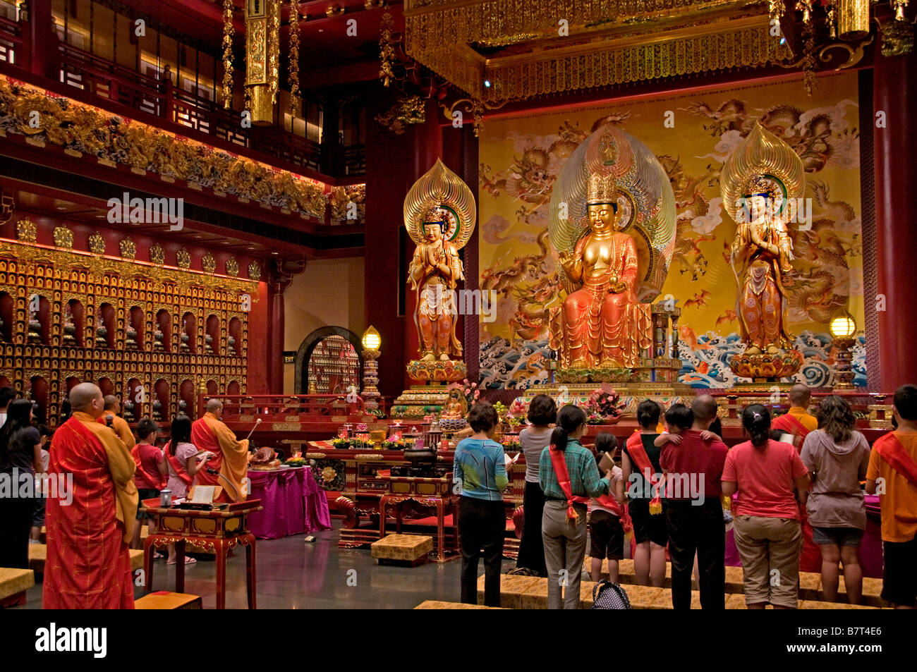 Chinatown Outram Singapore nuovo Dente del Buddha reliquia tempio Foto Stock