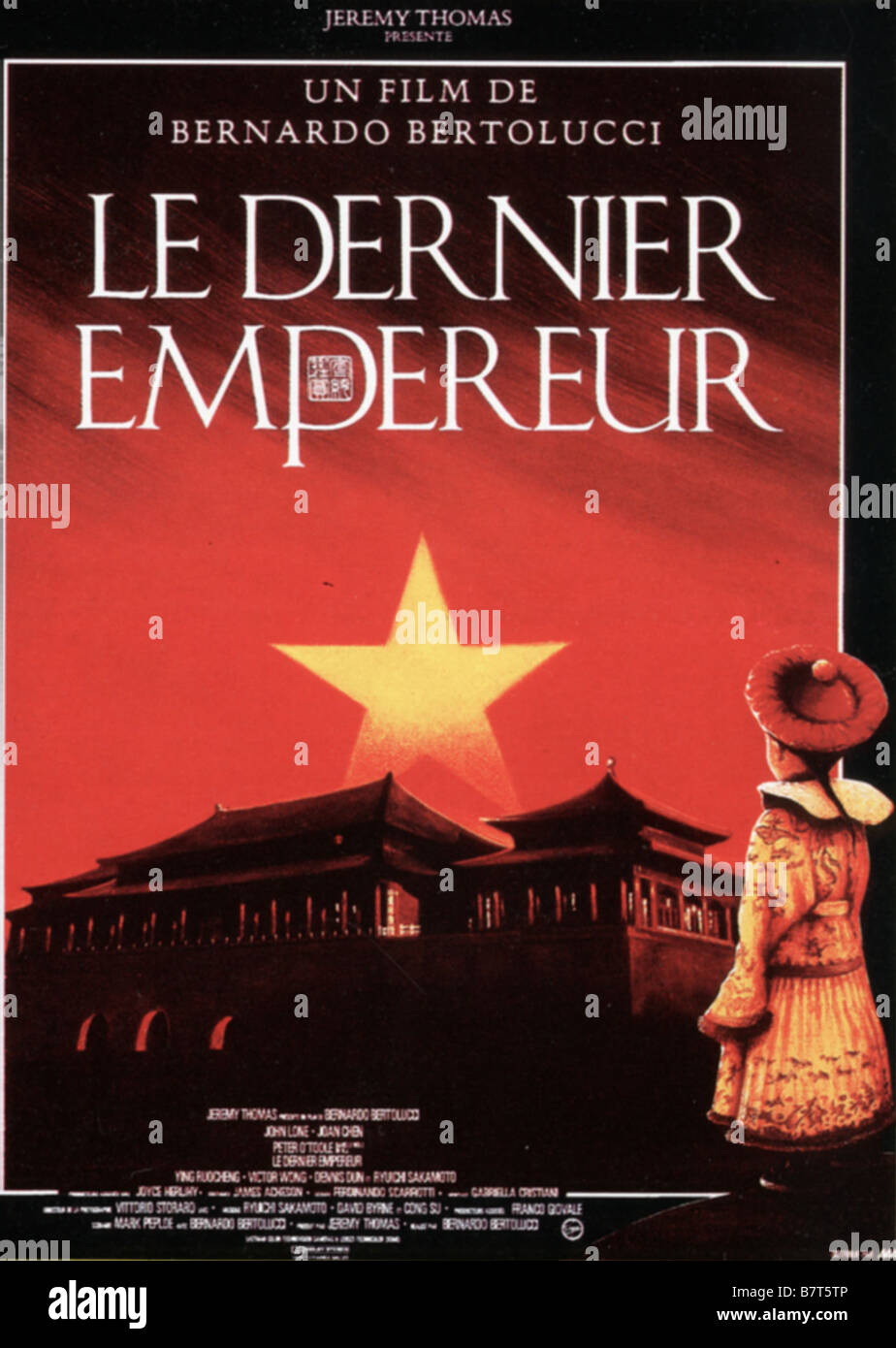 L'ultimo imperatore Anno: 1987 - REGNO UNITO Direttore : Bernardo Bertolucci film poster (Fr) Foto Stock