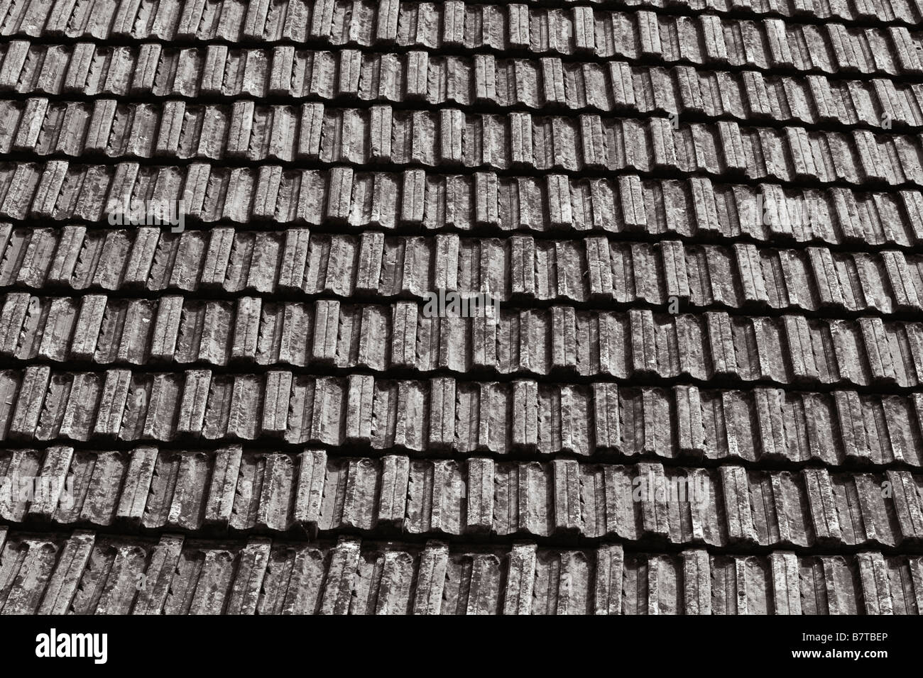 mattonelle di tetto Foto Stock