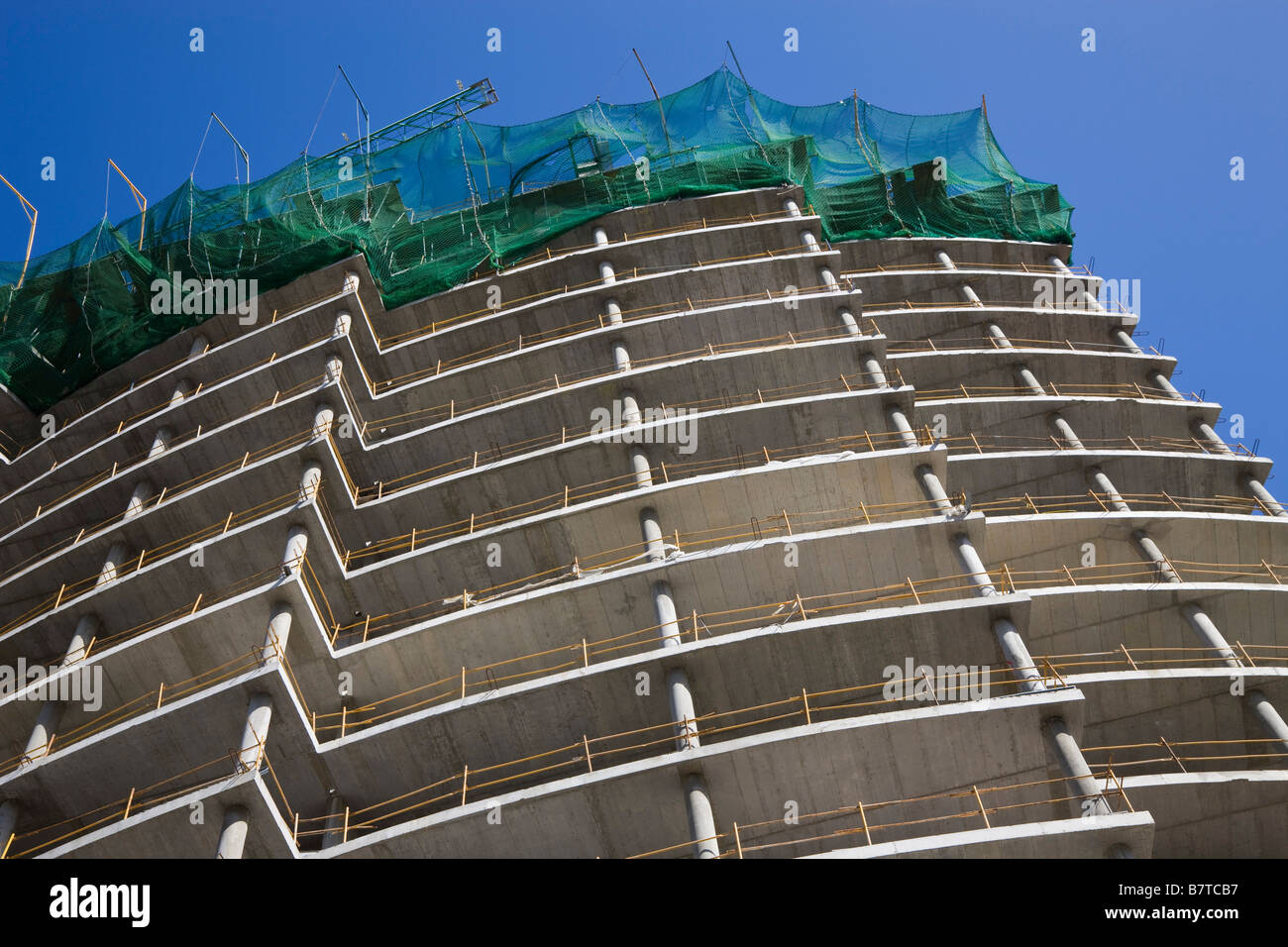 Un edificio a più piani in costruzione, Gibilterra Foto Stock