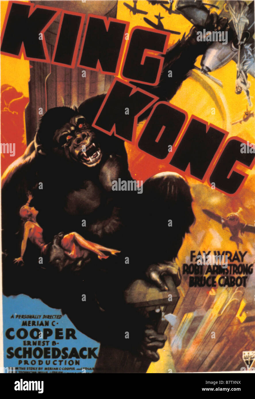 King Kong Anno: 1933 registi USA: Merian C. Cooper e Ernest B. Schoedsack poster del filmato Foto Stock