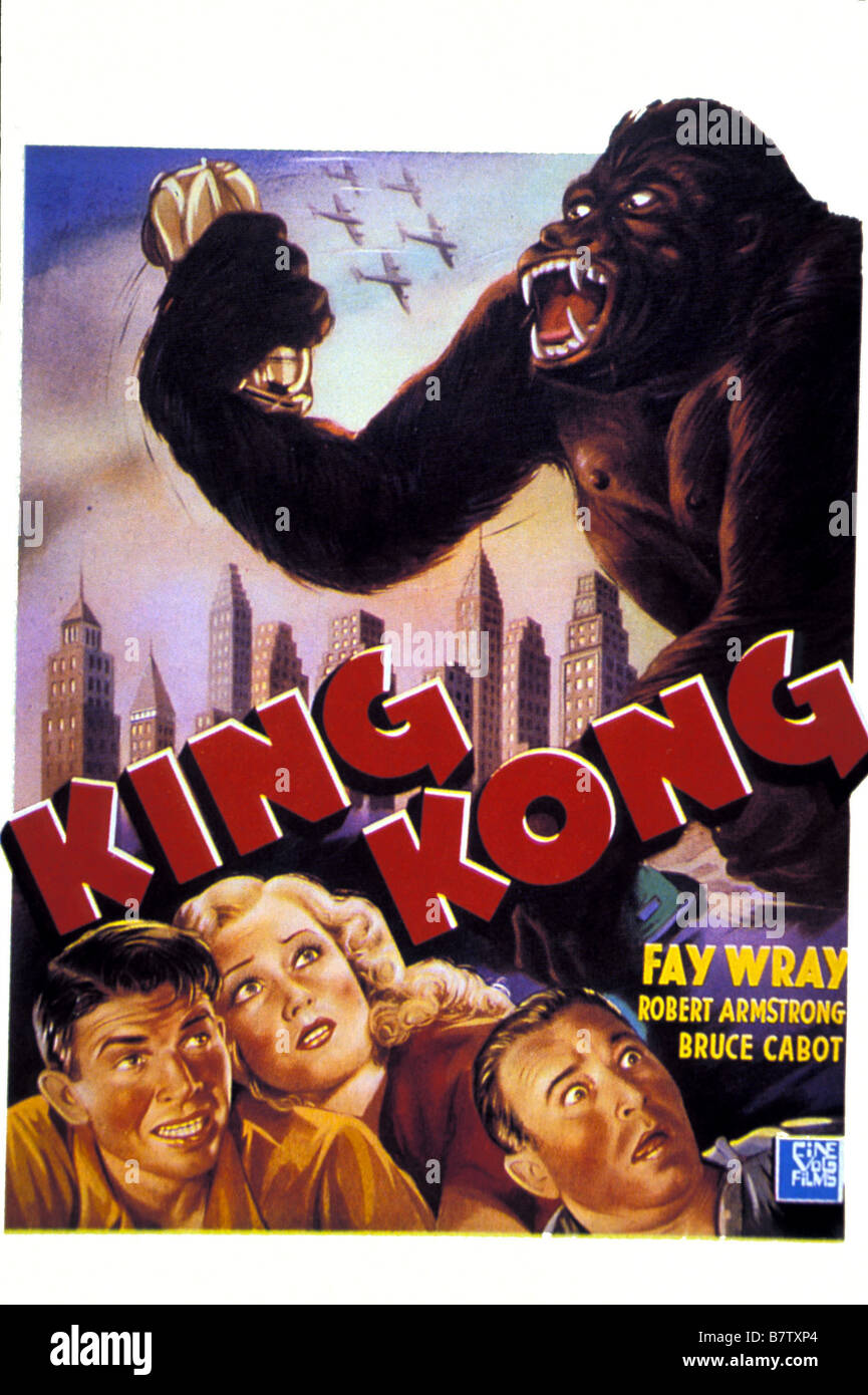 King Kong Anno: 1933 registi USA: Merian C. Cooper e Ernest B. Schoedsack poster del filmato Foto Stock