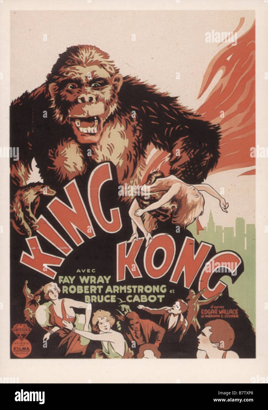 King Kong Anno: 1933 registi USA: Merian C. Cooper e Ernest B. Schoedsack poster del filmato Foto Stock