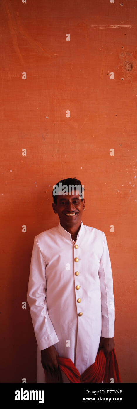 Palace Guard, City Palace, a Jaipur, India. Foto Stock