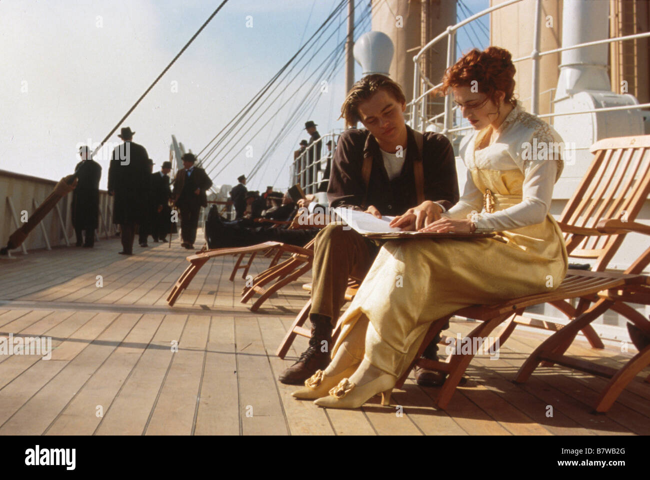 Titanic Anno: 1997 USA Kate Winslet e Leonardo Di Caprio Direttore: James Cameron Foto Stock