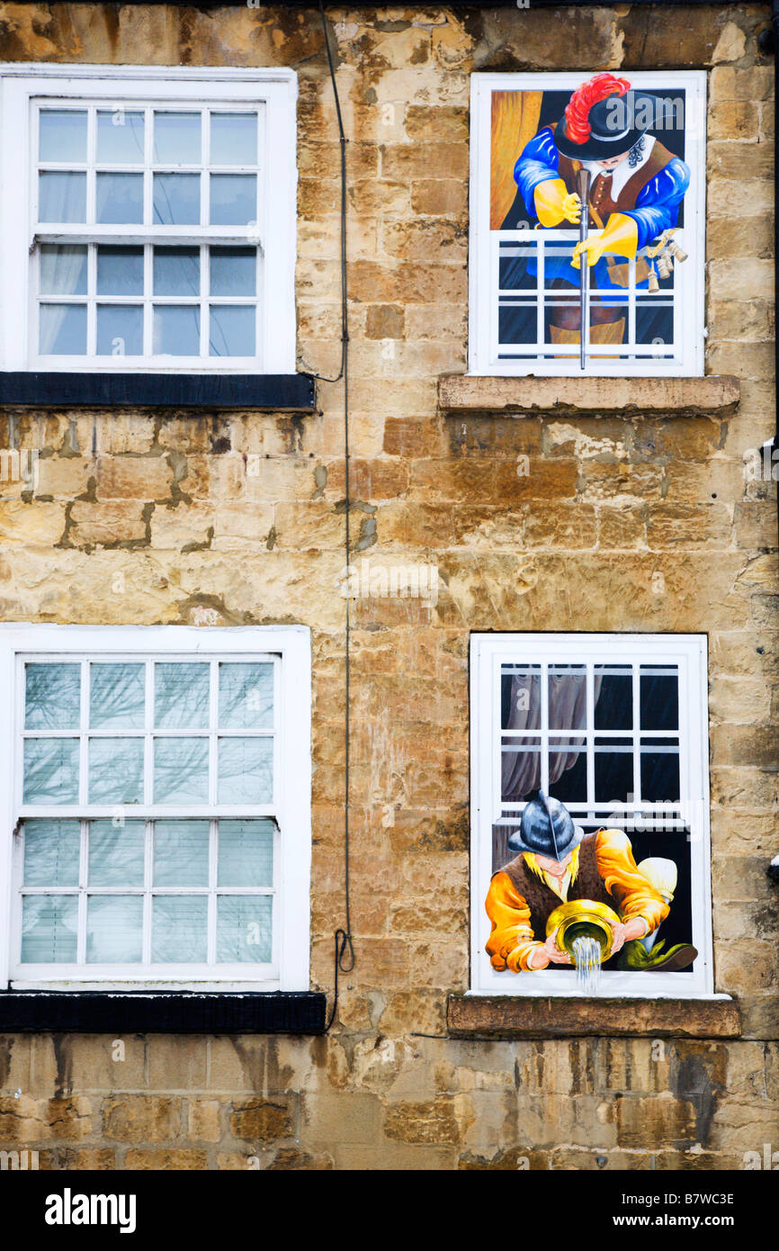 Knaresborough Town Windows Knaresborough North Yorkshire, Inghilterra Foto Stock