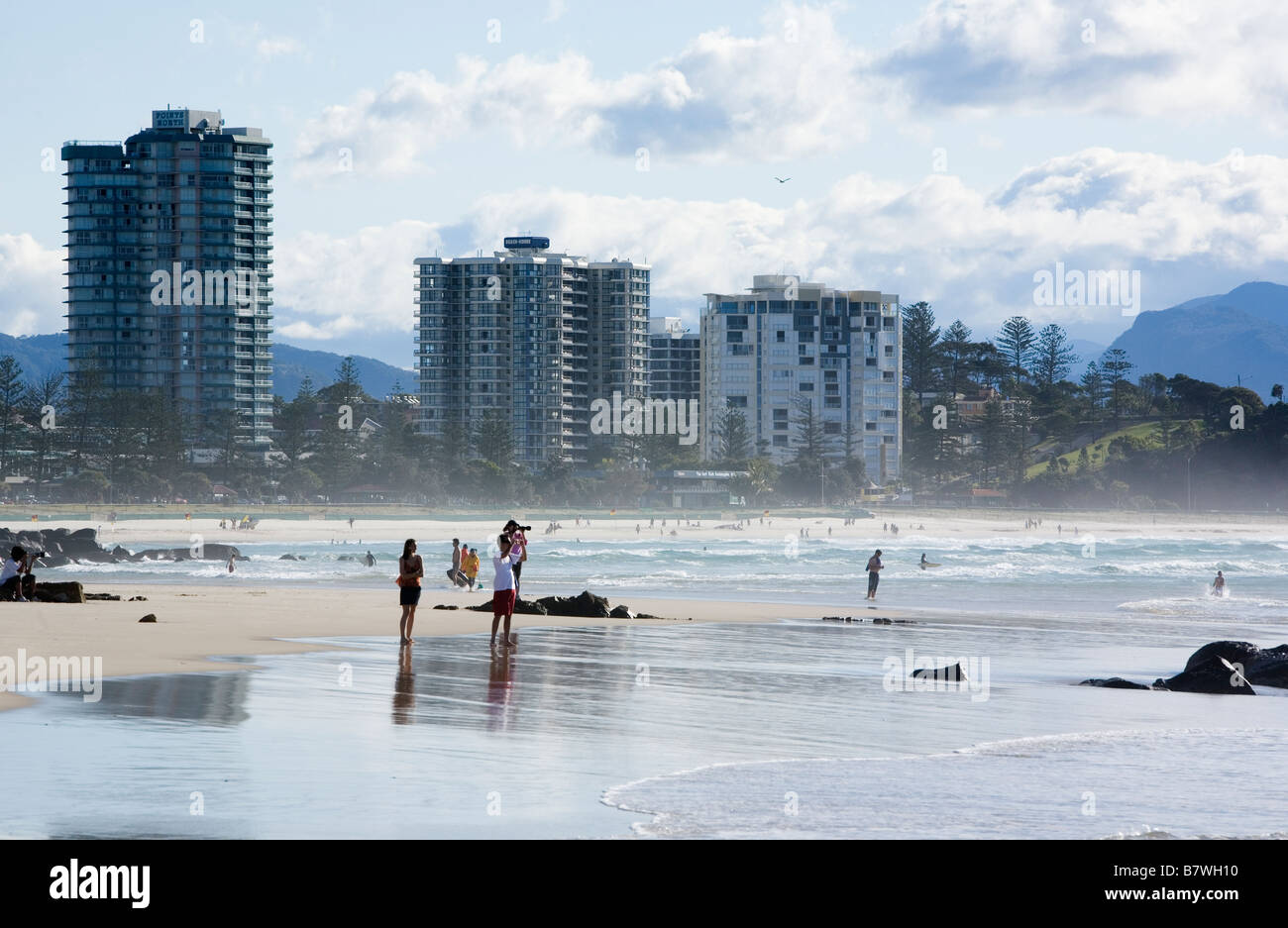 Spiaggia di Coolangatta Gold Coast di Queensland in Australia Foto Stock