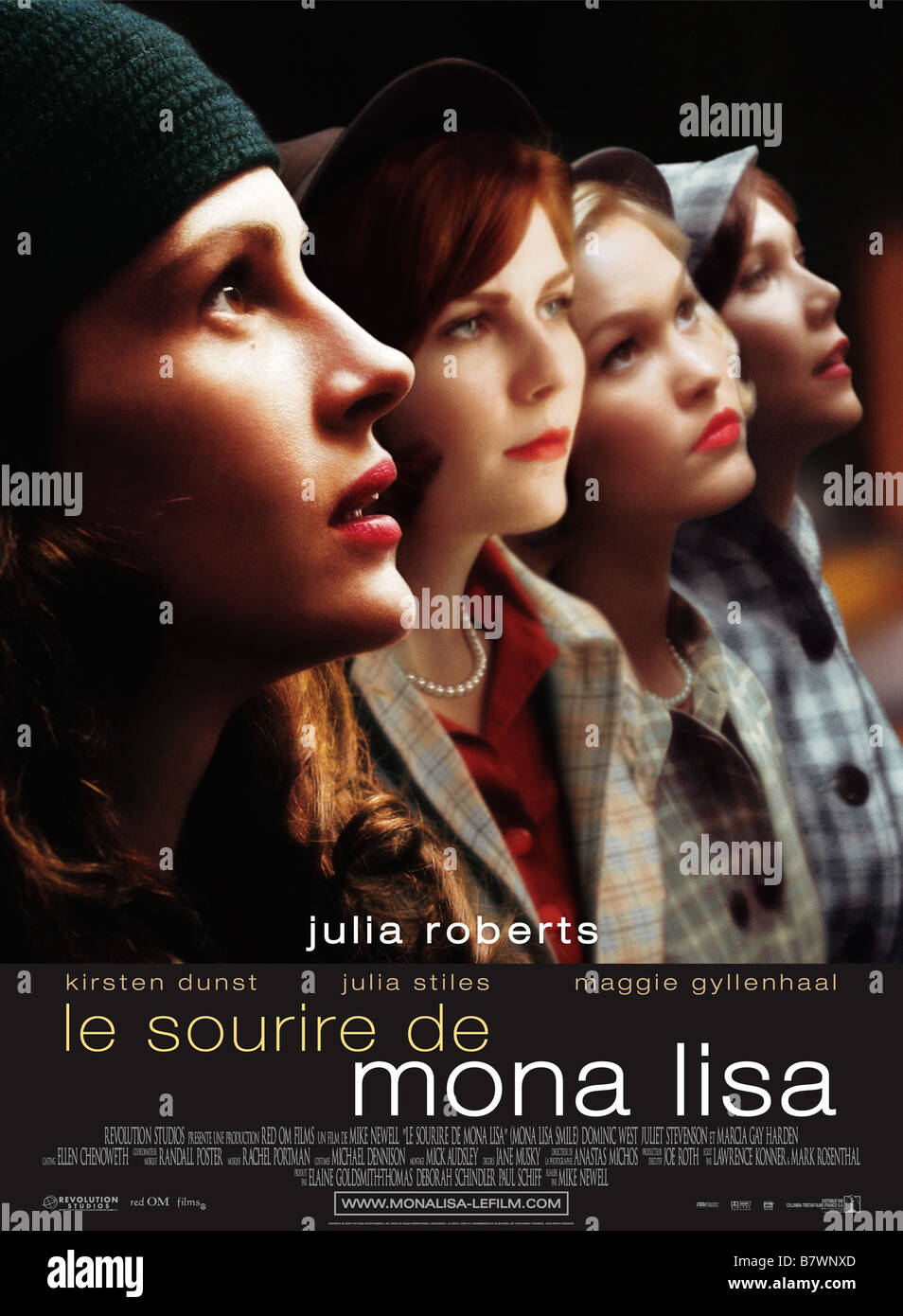 Mona Lisa Smile Anno : 2003 USA Direttore : Mike Newell Julia Roberts, Kirsten Dunst, Julia montanti, Maggie Gyllenhaal poster (Fr) Foto Stock