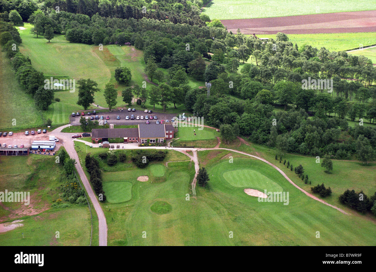 Vista aerea di Swindon Golf Club in South Staffordshire Inghilterra Foto Stock