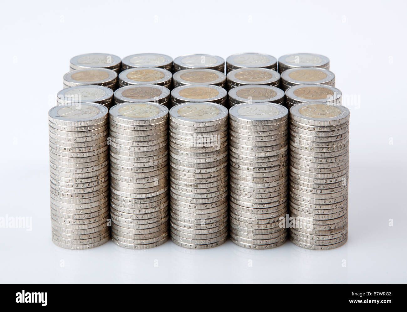 Monete da 2 euro Foto Stock