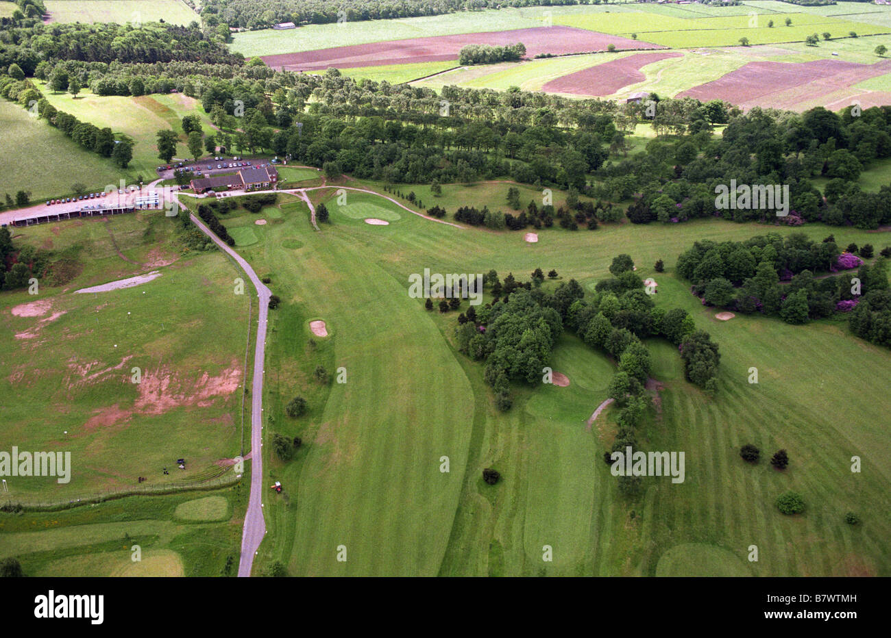 Vista aerea di Swindon Golf Club in South Staffordshire Inghilterra Foto Stock