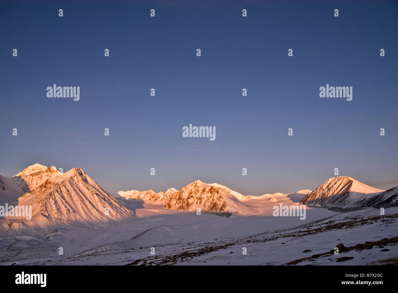 Paesaggio di Altai Tavan Bogd Parco Nazionale di Mongolia occidentale Foto Stock