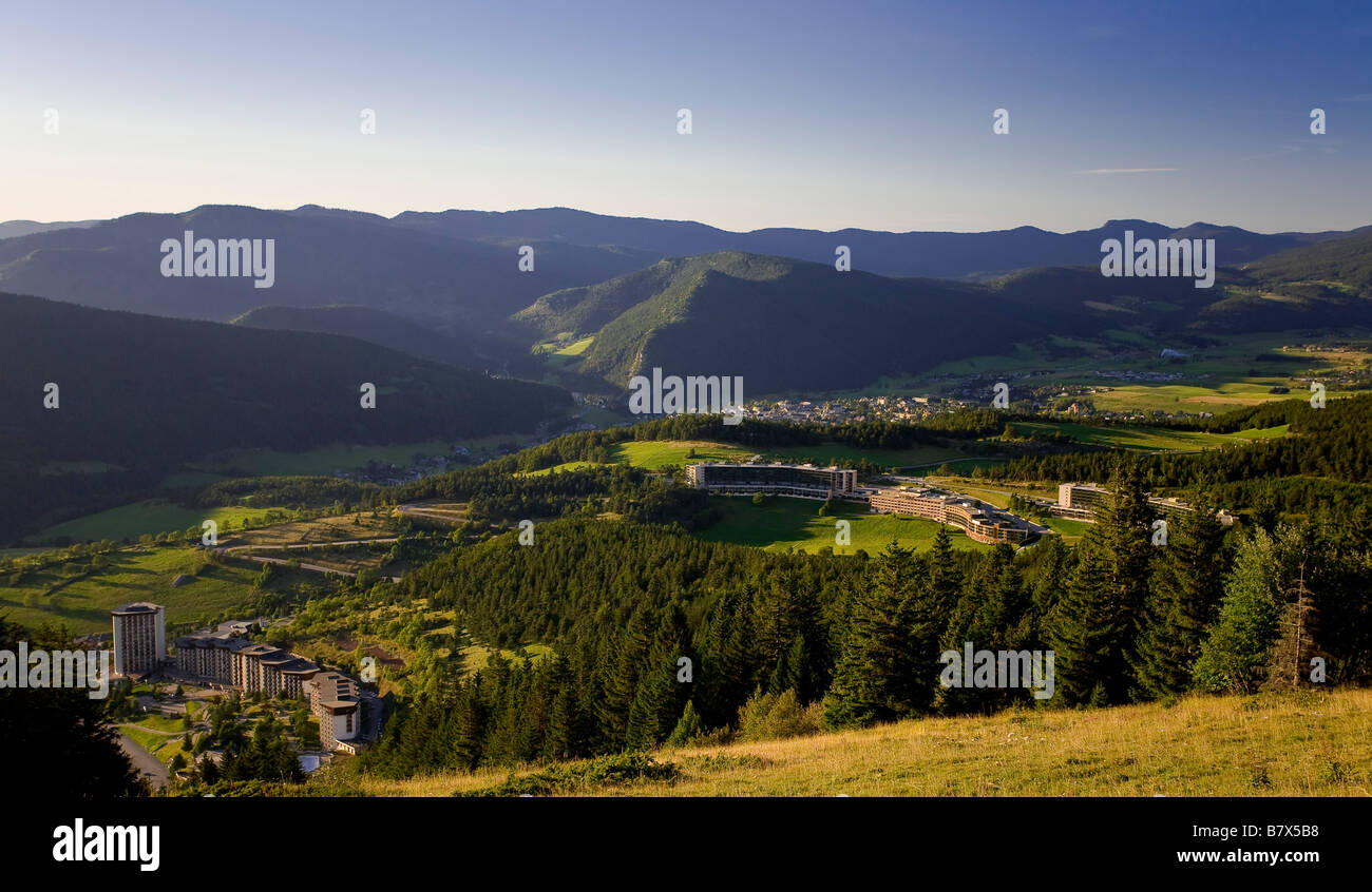 Panoramica di Villard de Lans ski resort Foto Stock