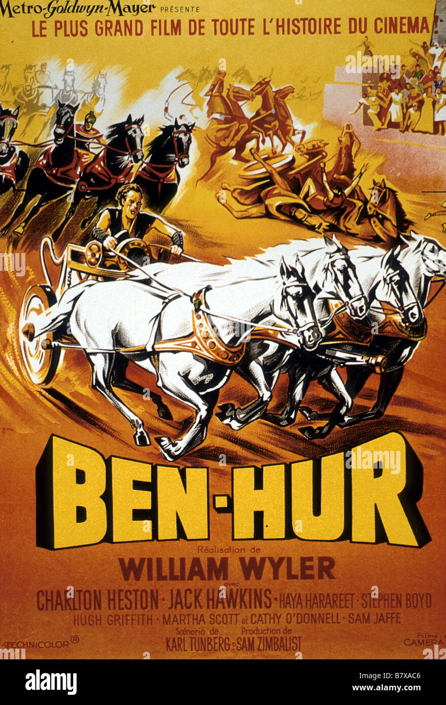Ben Hur anno: 1959 USA regista: William Wyler poster francese Foto Stock