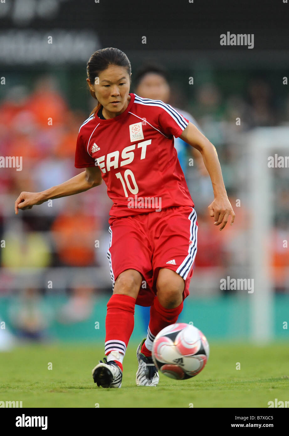 Homare Sawa est 31 AGOSTO 2008 NADESHIKO Football League All Star 2008 match tra Nadeshiko Nadeshiko ovest-est a Nishigaoka Stadium Tokyo Giappone Foto di Atsushi Tomura AFLO SPORT 1035 Foto Stock