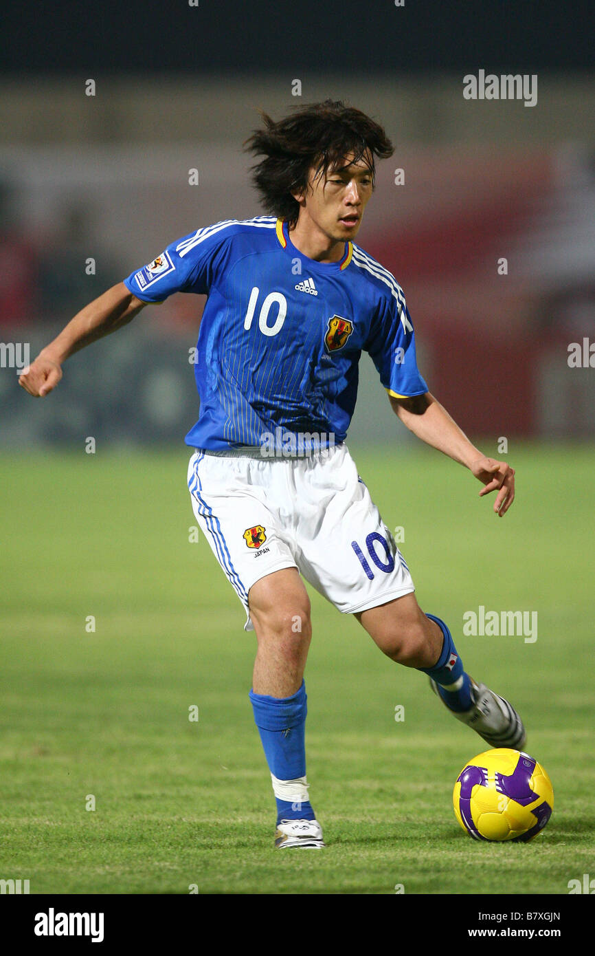 Shunsuke Nakamura JPN 6 SETTEMBRE 2008 Football 2010 FIFA World Cup Asian round finale delle qualificazioni tra Bahrain 2 3 il Giappone a Bahrain National Stadium di Manama Bahrain Foto di YUTAKA AFLO SPORT 1040 Foto Stock