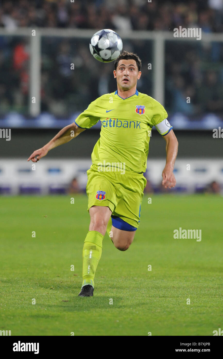 Mirel Radoi Steaua Settembre 30 2008 Football UEFA Champions League 2008 2009 Fiorentina Italia vs Steaua Bucuresti Bucarest 0 0 Foto Stock