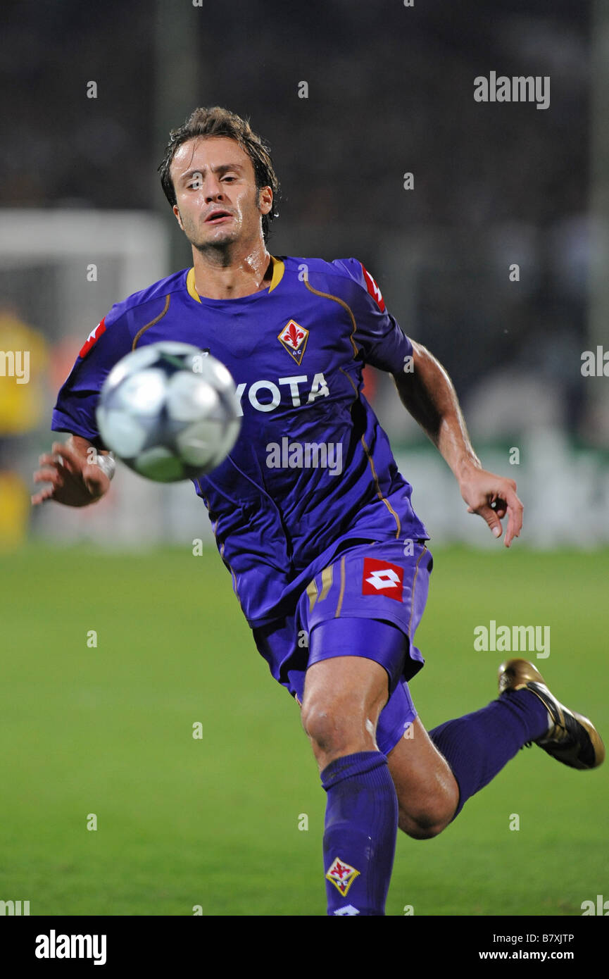 Alberto Gilardino Fiorentina Settembre 30 2008 Football UEFA Champions League 2008 2009 Fiorentina Italia vs Steaua Bucuresti Bucarest 0 0 Artemio Franchi Stadium Firenze Italia Foto di Enrico Calderoni AFLO Foto Stock