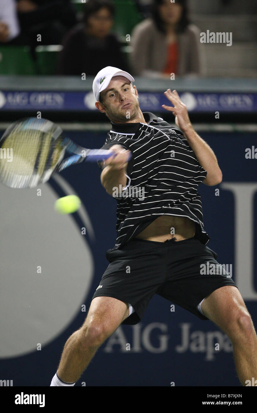 Andy Roddick USA 1 OTTOBRE 2008 Tennis AIG Japan Open Tennis Championships 2008 Mens Singles ad Ariake Colosseum Tokyo Giappone Foto di YUTAKA AFLO SPORT 1040 Foto Stock