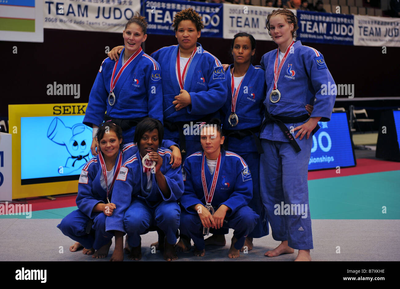 In Francia le donne s Team Judo FRA IL 5 OTTOBRE 2008 IL Judo 2008 World Judo campionati squadre durante gli uomini e le donne a Tokyo Budo Hall Tokyo Japan Photo by Jun Tsukida AFLO SPORT 0003 Foto Stock