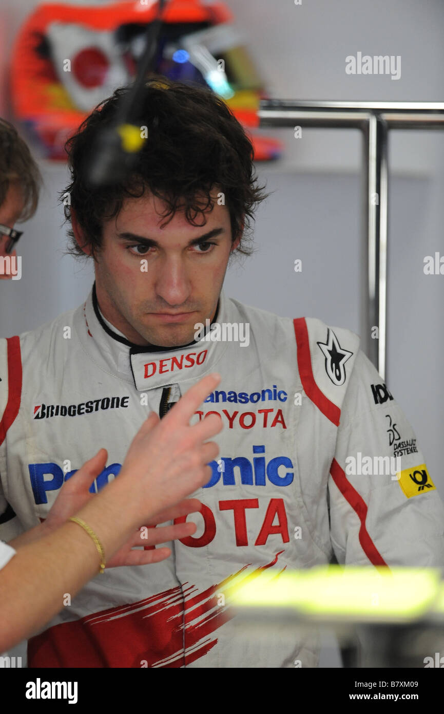 Timo Glock su Toyota Ottobre 10 2008 Formula Uno Timo Glock di Germania e Toyota durante la pratica per il giapponese di FORMULA ONE Grand Prix al Fuji Speedway di Shizuoka Giappone Foto di Masakazu Watanabe AFLO SPORT 0005 GERMANIA FUORI Foto Stock