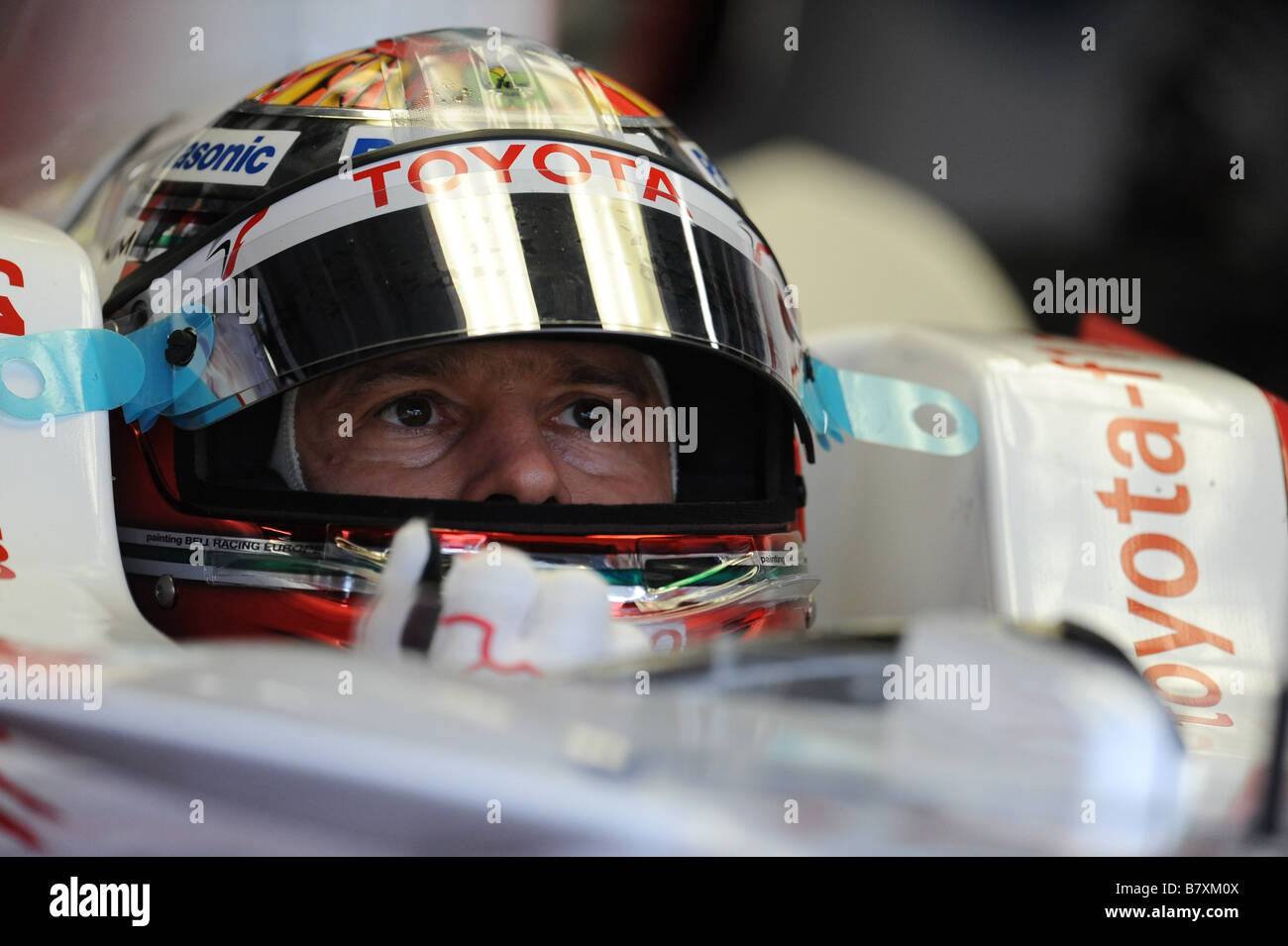 Jarno Trulli Toyota Ottobre 10 2008 Formula Uno Jarno Trulli di Italia e Toyota durante la pratica per il giapponese di FORMULA ONE Grand Prix al Fuji Speedway di Shizuoka Giappone Foto di Masakazu Watanabe AFLO SPORT 0005 GERMANIA FUORI Foto Stock
