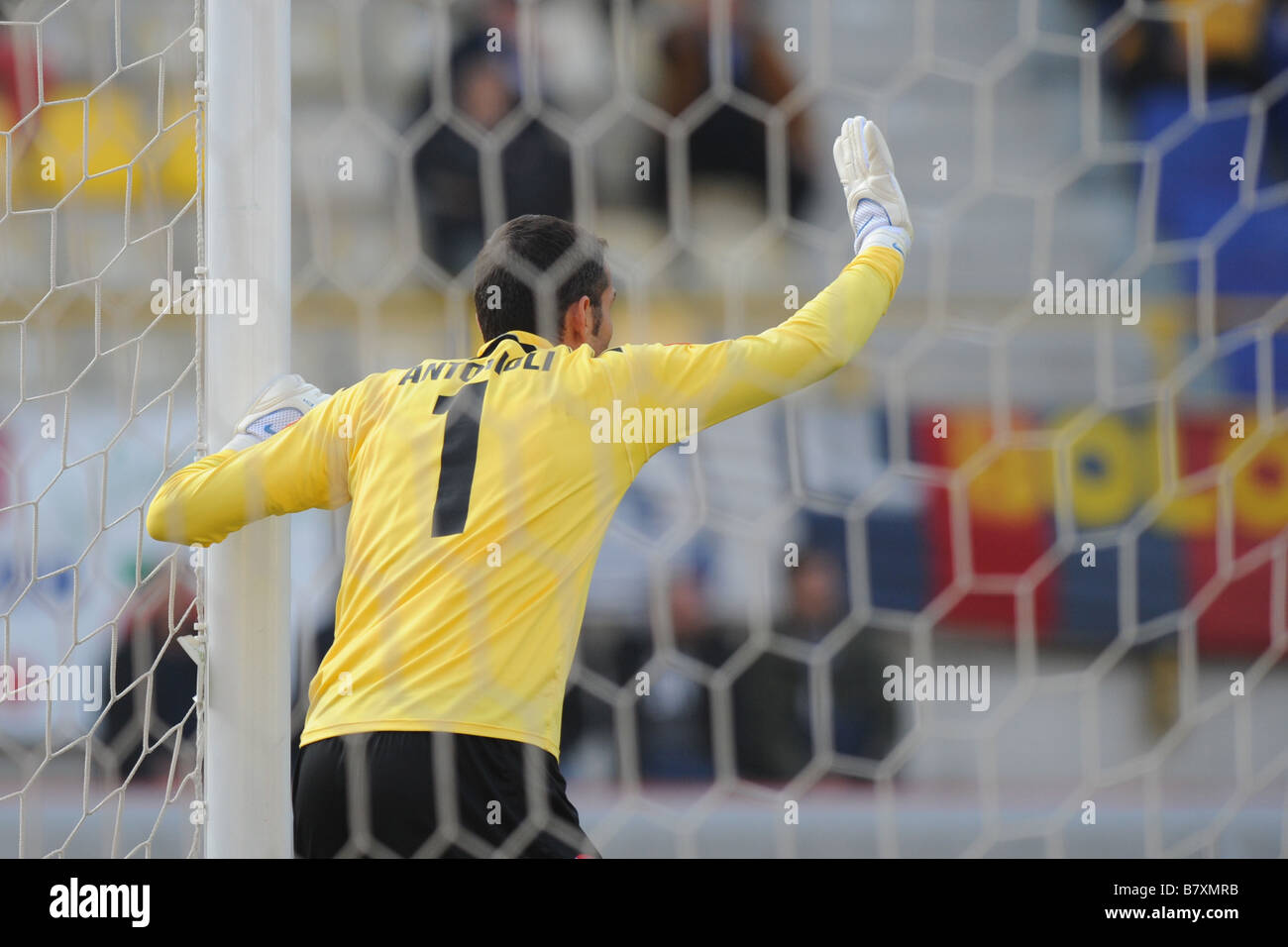 Francesco Antonioli Bologna 19 Ottobre 2008 il calcio italiano di Serie A Una partita tra Bologna e SS Lazio al Renato Dall Ara stadium di Bologna Italia Foto di Enrico Calderoni AFLO SPORT 0391 Foto Stock