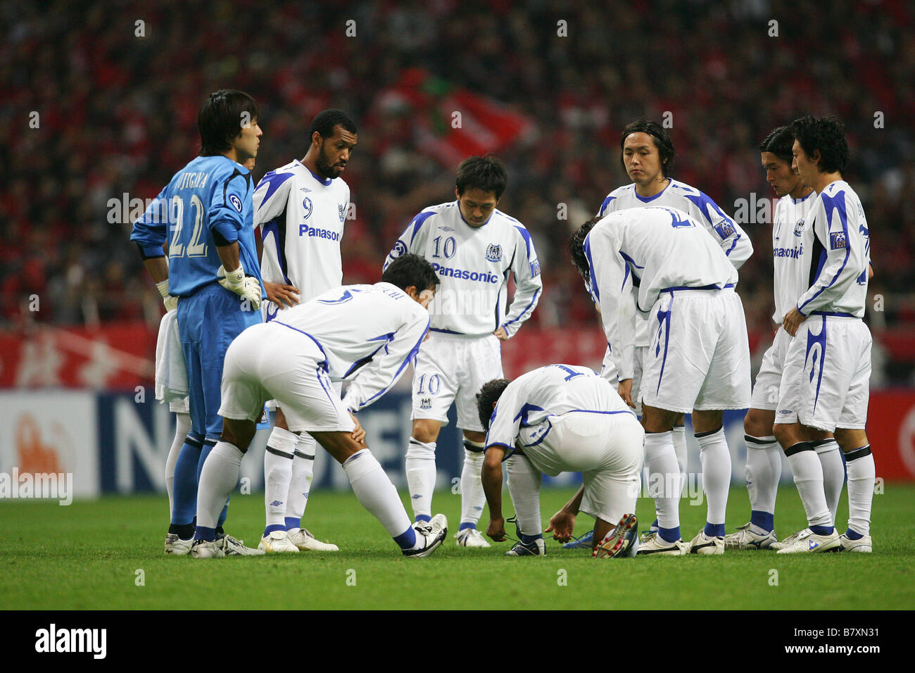 Gamba Osaka team group 22 ottobre 2008 Football AFC Champions League 2008 Semi finale tra Urawa Red Diamonds 1 3 Gamba Osaka Foto Stock