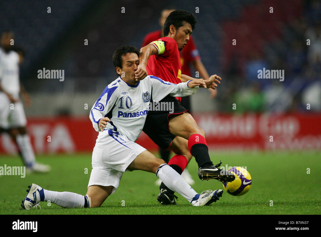 L a R Takahiro Futagawa Gamba Nobuhisa Yamada Rossi Ottobre 22 2008 Football AFC Champions League 2008 Semi finale tra Urawa Foto Stock